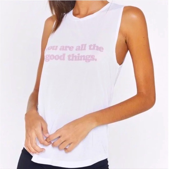 Spiritual Gangster Tops - SPIRITUAL GANGSTER White You Are All the Good Things Graphic Tank Top M